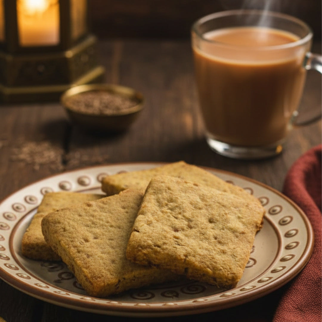 Whole Wheat Cookies (Biscuit) | Jeera (Cumin) Flavour