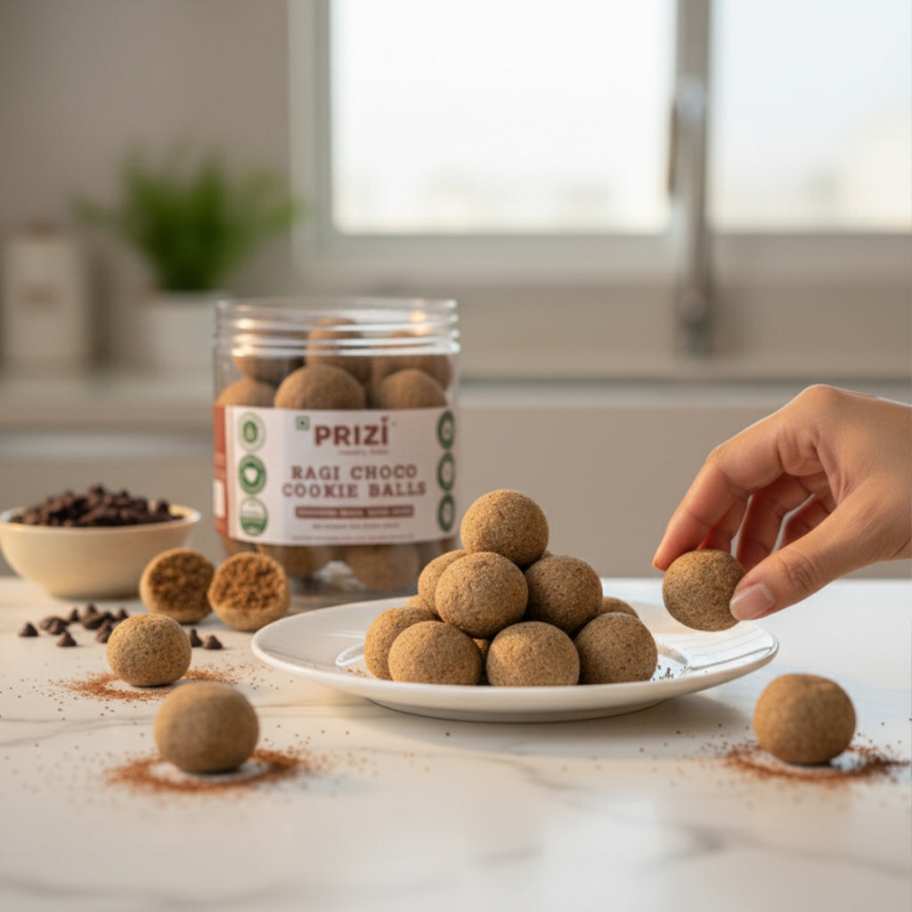 Ragi Choco Cookie Balls (Biscuits)