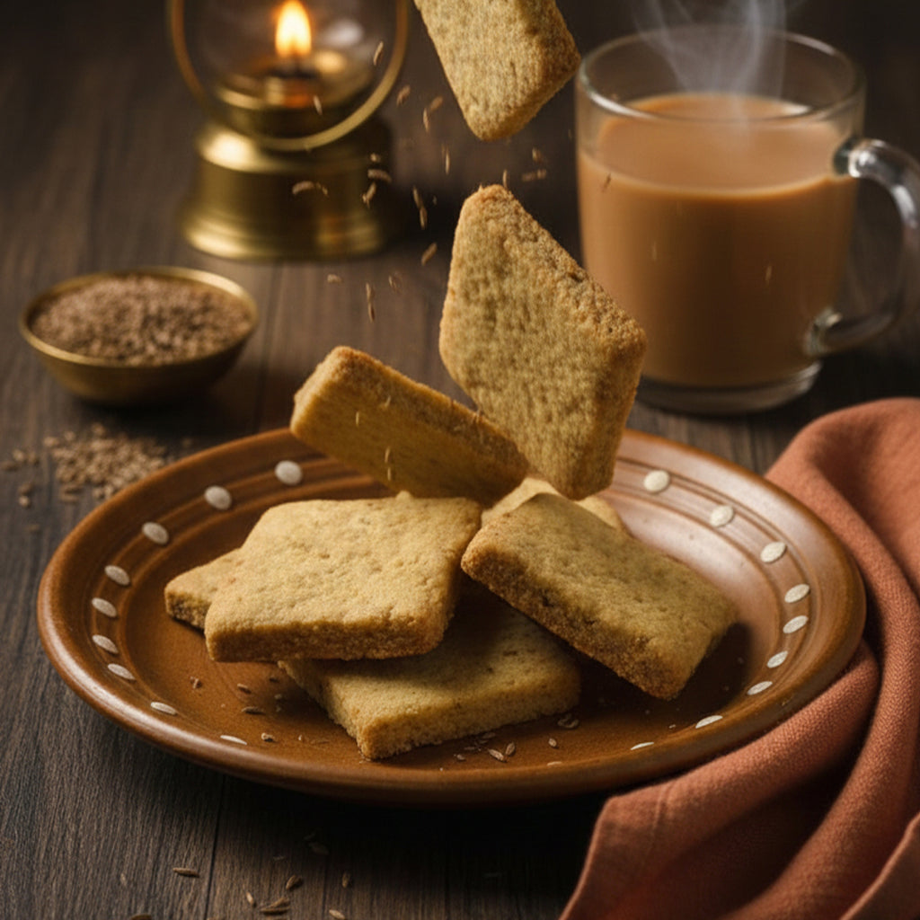 Whole Wheat Cookies (Biscuit) | Jeera (Cumin) Flavour