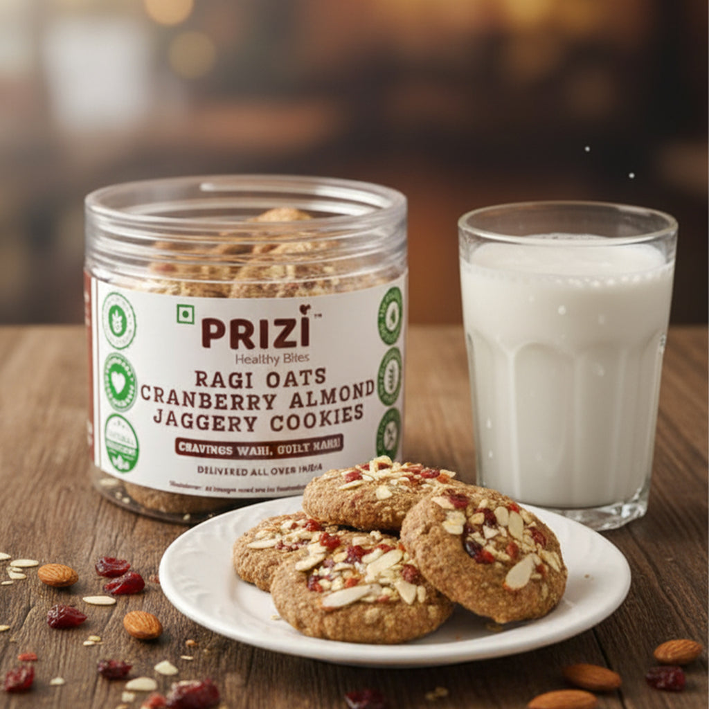 Ragi Cranberry Almond Jaggery  Cookies (Biscuit)