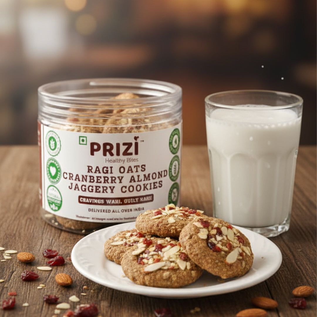 Ragi Cranberry Almond Jaggery  Cookies (Biscuit)