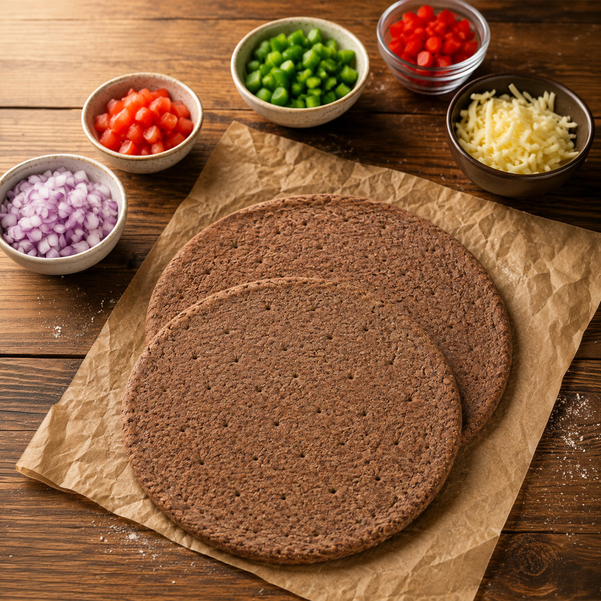 Ragi Wheat Pizza Base – 6 Inch (pack of 2)