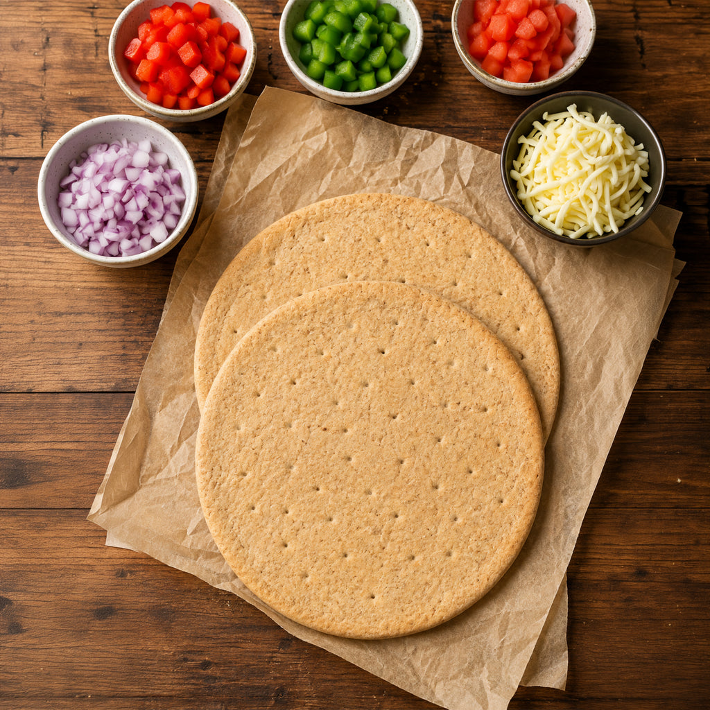 Whole Wheat Pizza Base - 6 Inch (pack of 2)