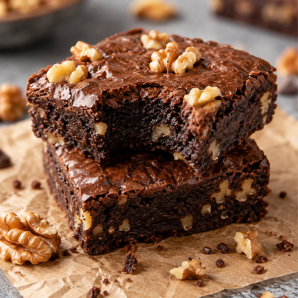 Walnut Whole Wheat Brownie