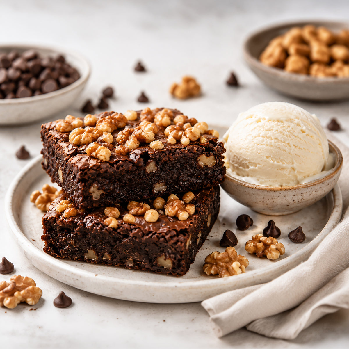 Walnut Whole Wheat Brownie