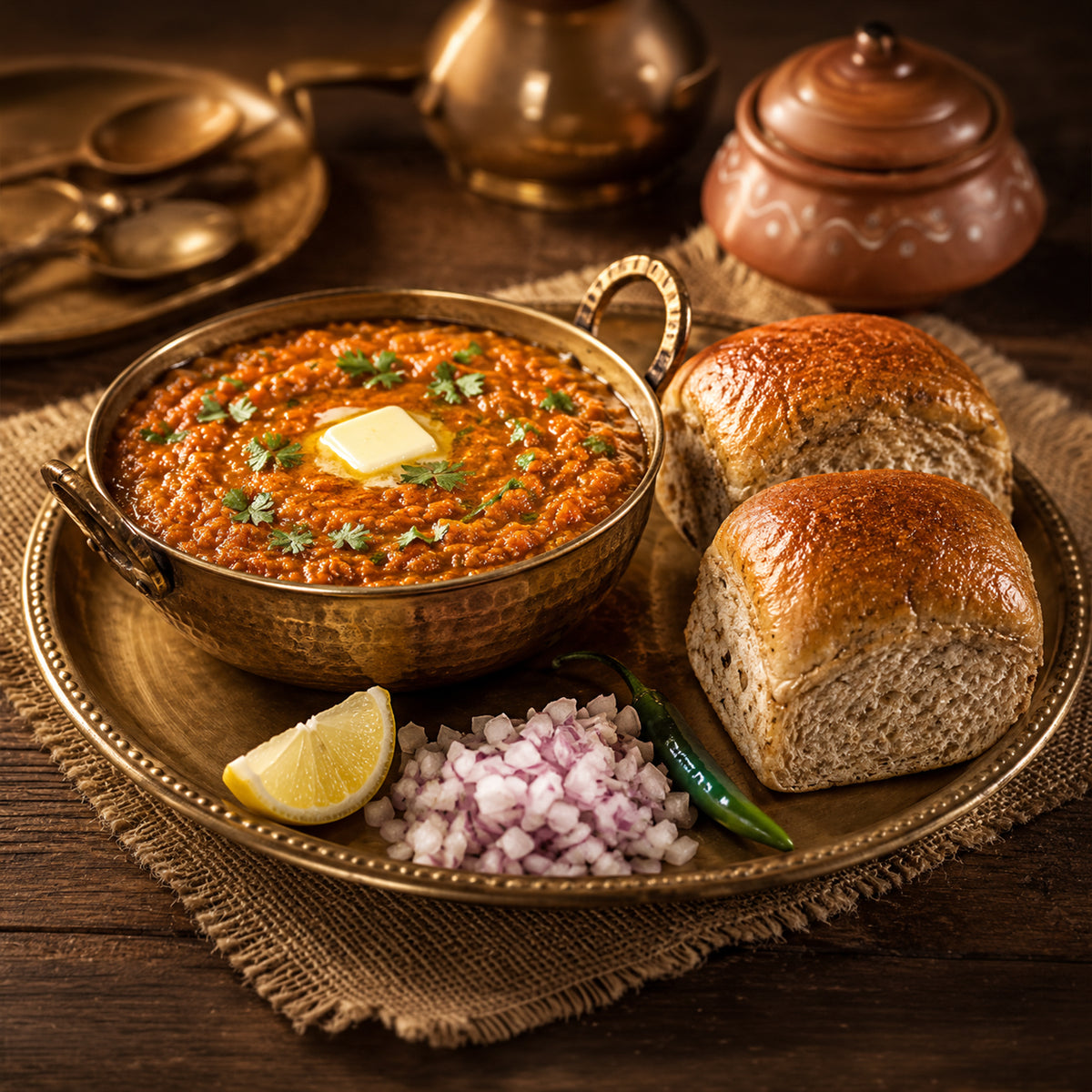 Whole Wheat Pav (Pack of 6) | Ladi Pav Whole Wheat